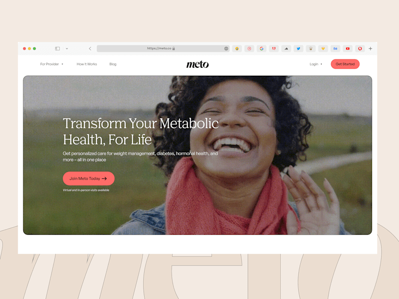 Cover image for Meto: Healthcare Platform Website Development and SEO Growth