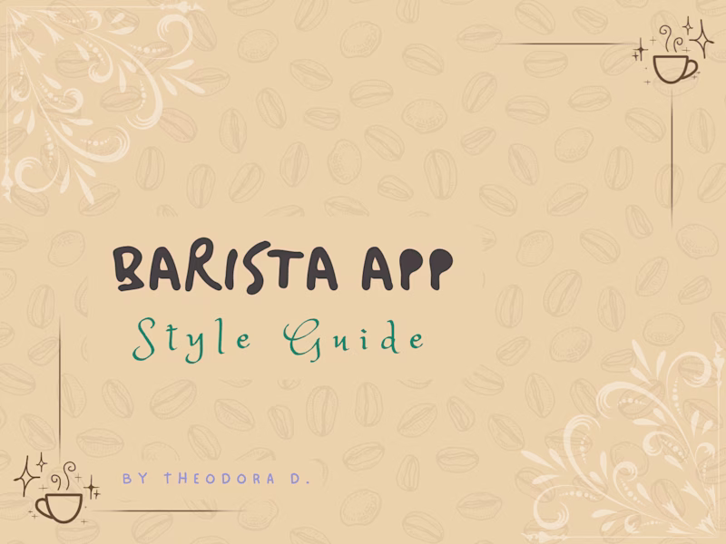 Cover image for Barista App Style Guide