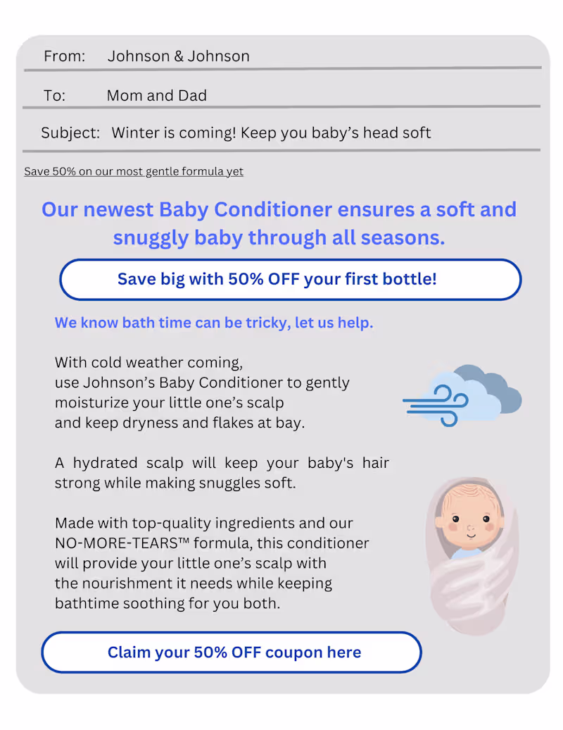 Cover image for Johnson & Johnson Email Spec Piece