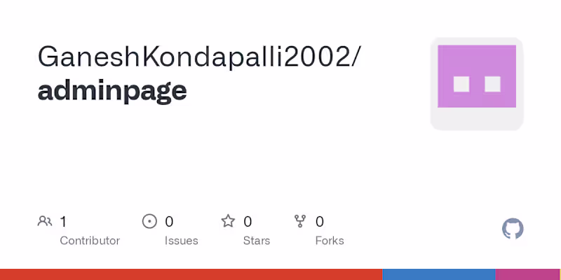 Cover image for GaneshKondapalli2002/adminpage