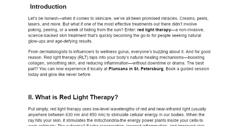 Cover image for Ultimate Guide: Red Light Therapy at Plunsana