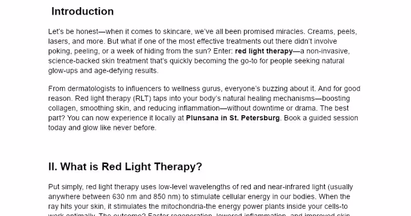 Cover image for Ultimate Guide: Red Light Therapy at Plunsana