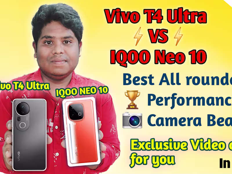 Cover image for iQOO Neo 10 vs Vivo T4 Ultra 🔥 Best Phone Under ₹35,000 - YouT…