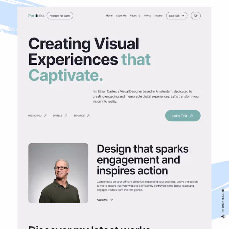 Cover image for Portfolio Web Template Design