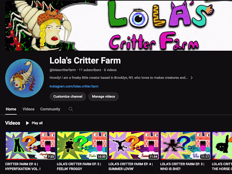 Cover image for Lola's Critter Farm