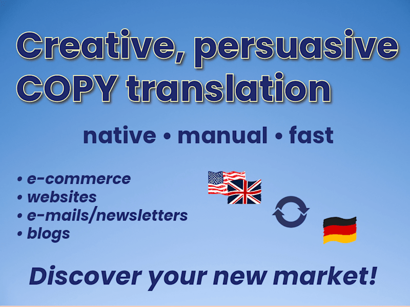 Cover image for Creative Copy Translation & Transcreation