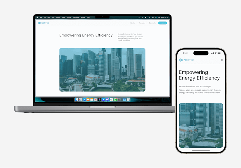 Cover image for Enertec's Company Website