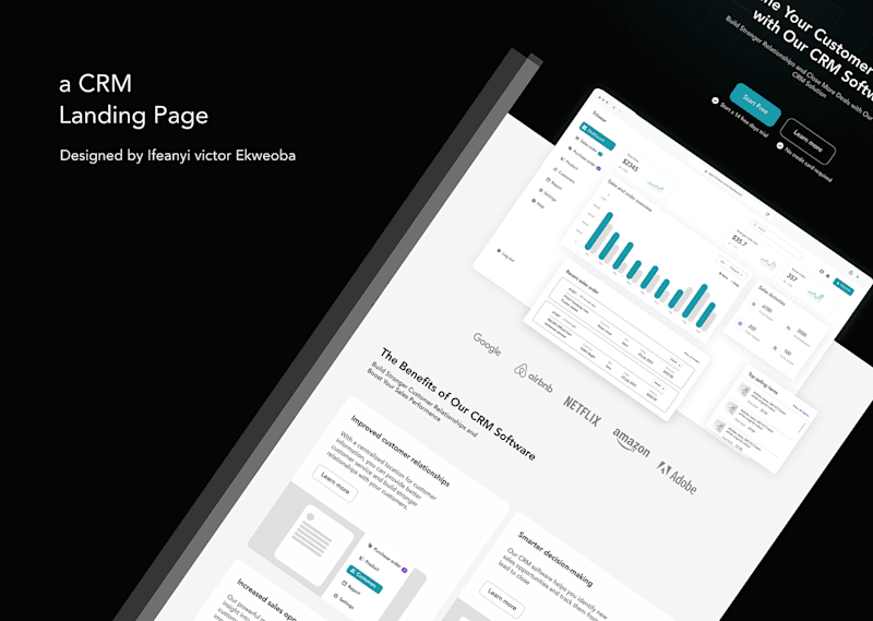 Cover image for A CRM landing page :: Behance