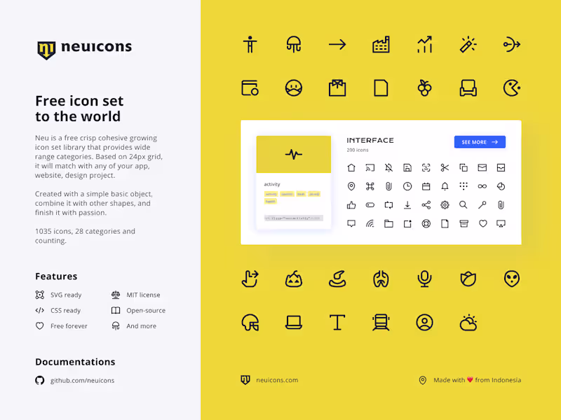 Cover image for Neu Icons - Free icon set to the world