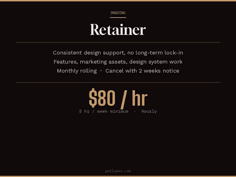 Cover image for Ongoing Design Support (Retainer)