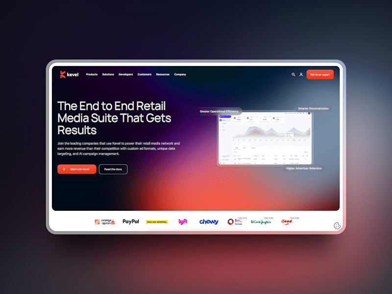 Cover image for Kevel - website redesign & Webflow development