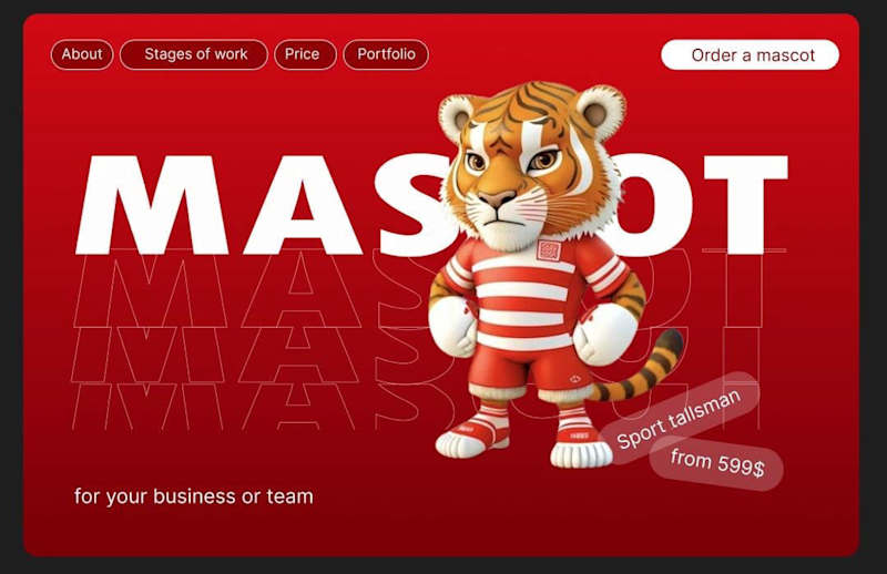 Cover image for Mascot Company Webpage Design