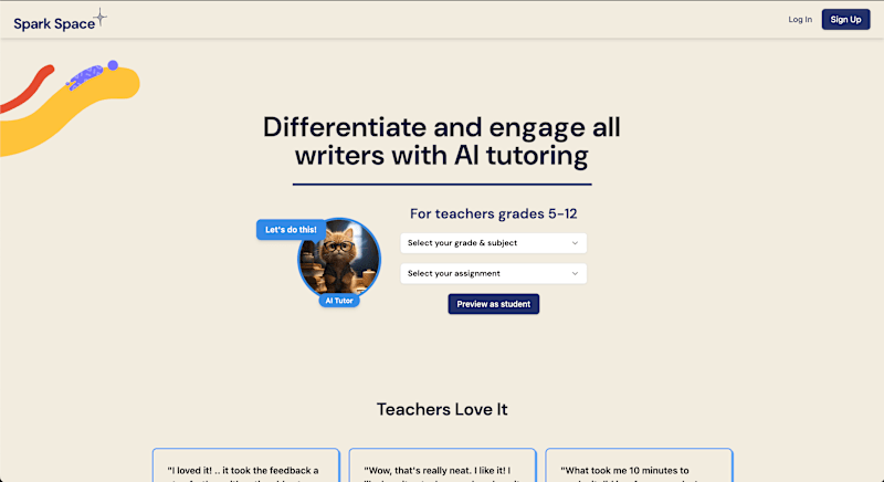 Cover image for sparkspace.ai + website