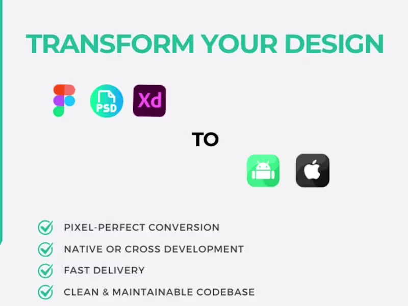 Cover image for Transform figma designs or website into stunning mobile apps