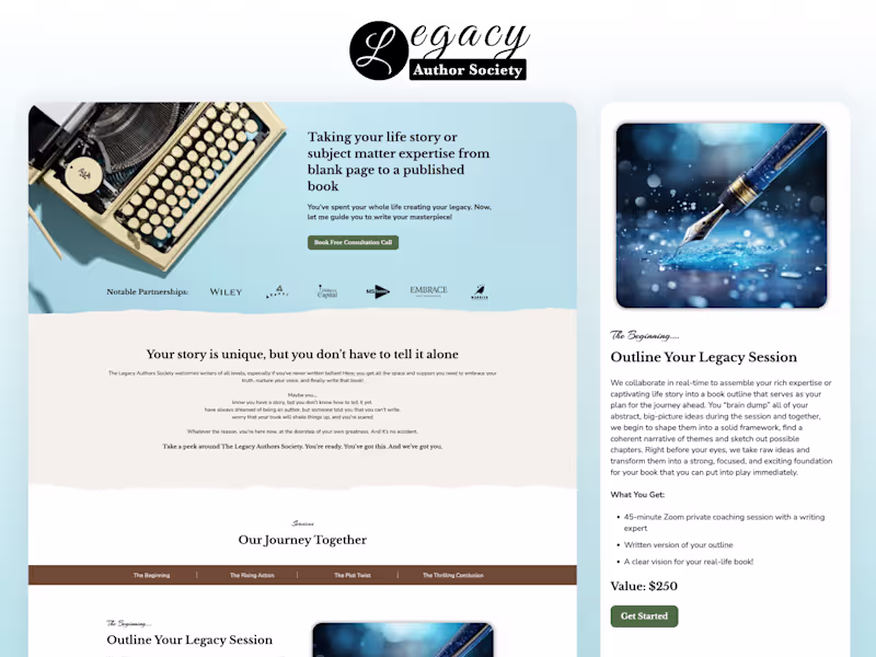 Cover image for The Legacy Authors Society