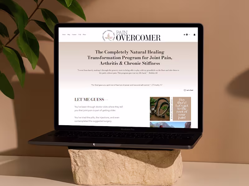 Cover image for Pain Overcomer – Wellness Programs Website (Wix Studio)