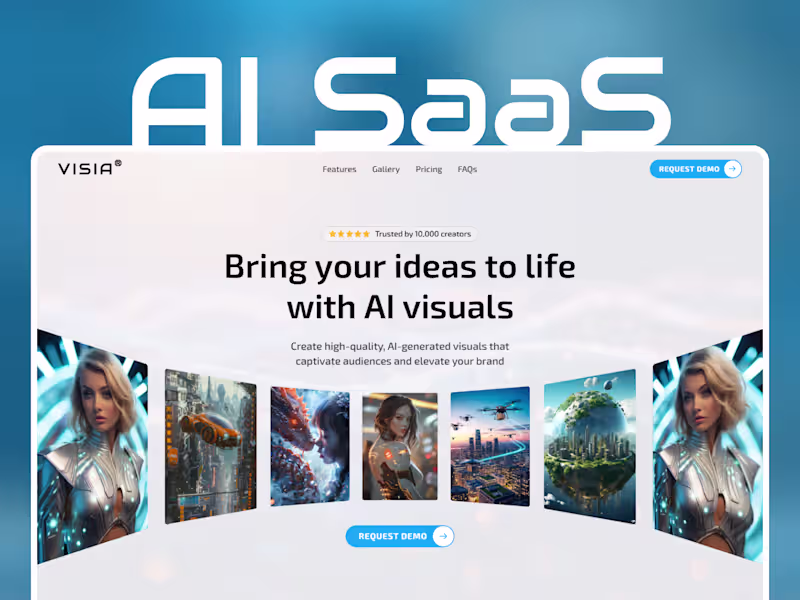 Cover image for Visia – AI SaaS Landing Page Framer Website Template