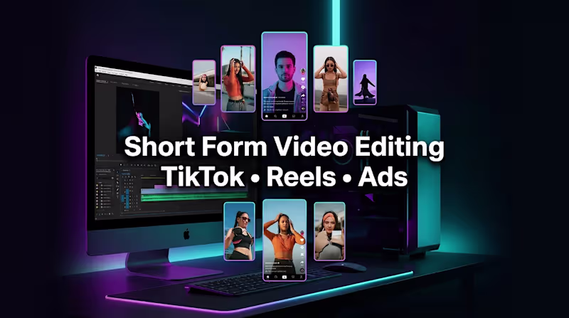 Cover image for Short Form Video Editing for Meta, TikTok, Reels & Ads