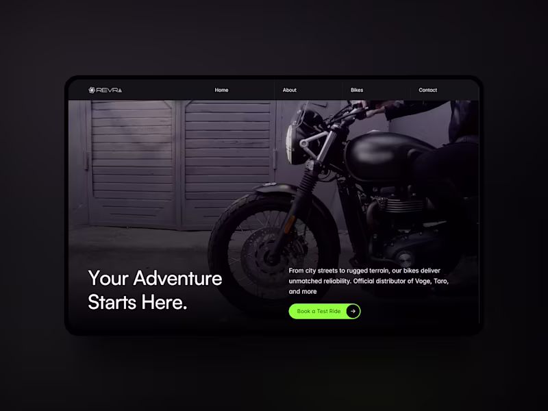 Cover image for Revra Motorcycle Dealership Website