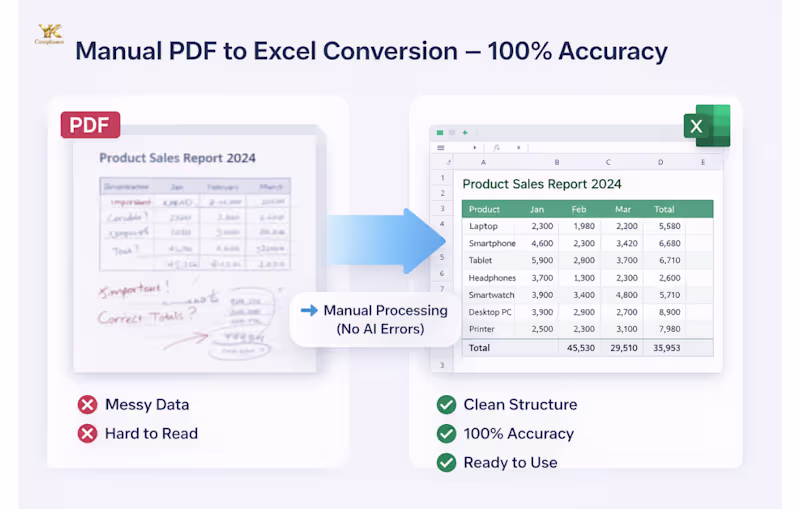 Cover image for Manual PDF to Excel Conversion