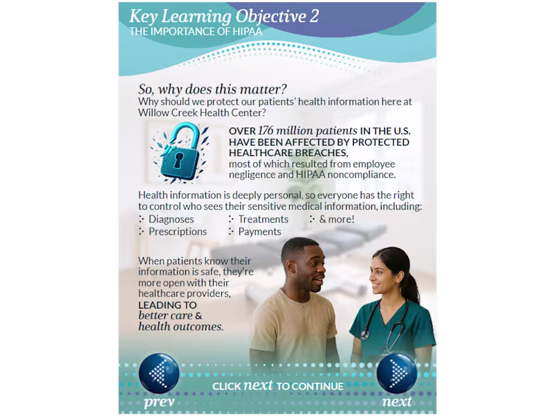 Cover image for Screenshot from a compliance training