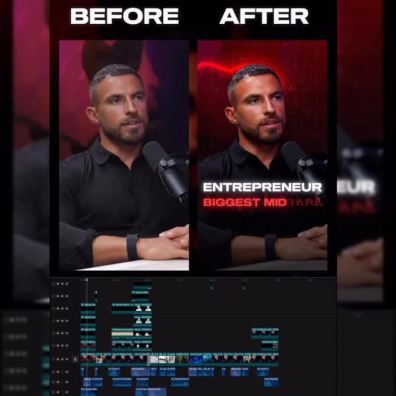 Cover image for I will edit your short videos like alex hormozi and iman gadzhi