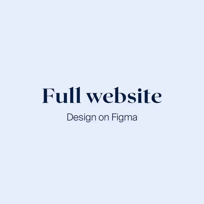 Cover image for Full Website – Design