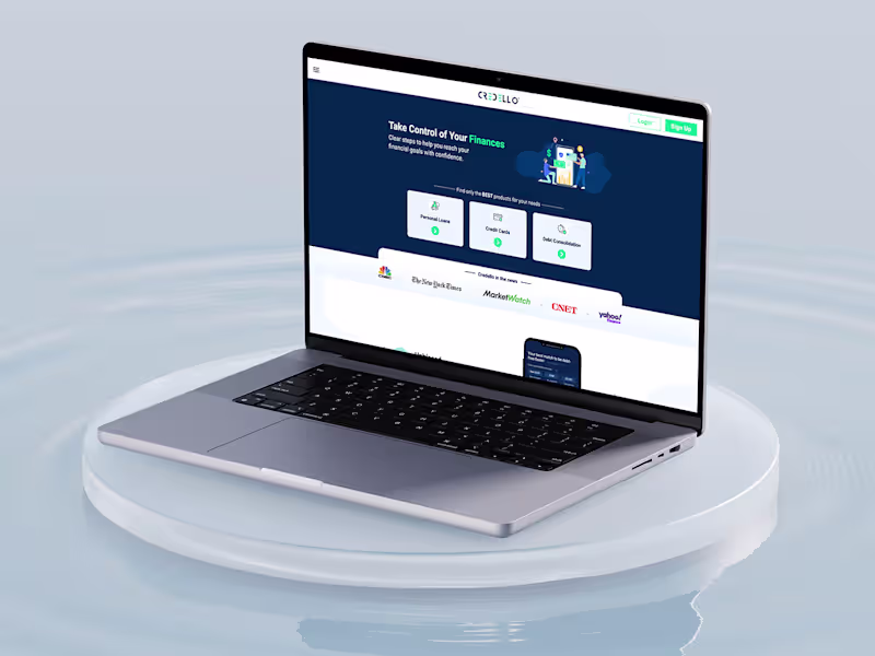 Cover image for Credello Mobile Website UI/UX Design