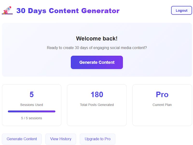 Cover image for 30 Days of Social Media Content generator