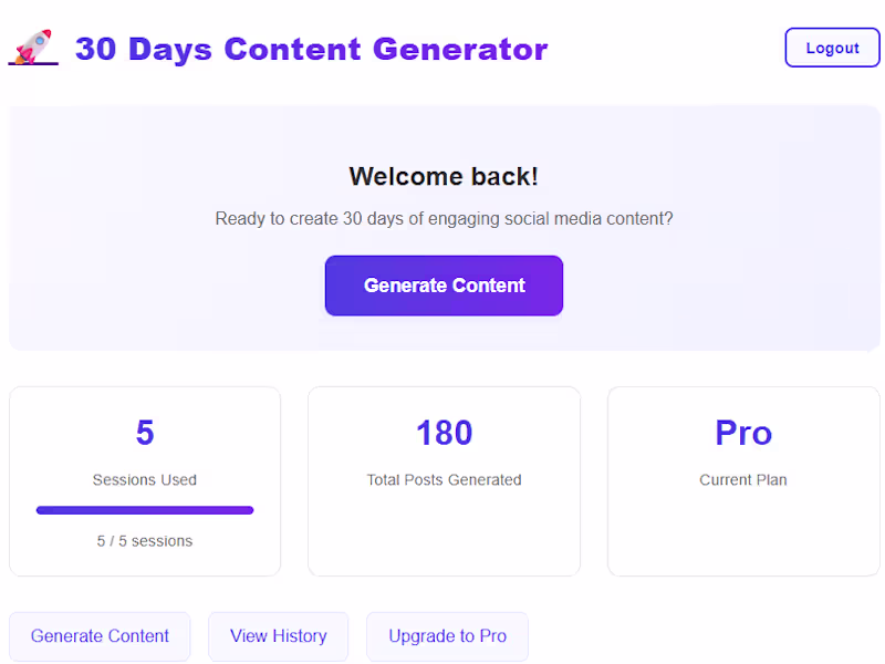 Cover image for 30 Days of Social Media Content generator