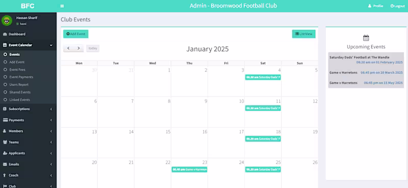 Cover image for Project Overview:
Comprehensive club management platform