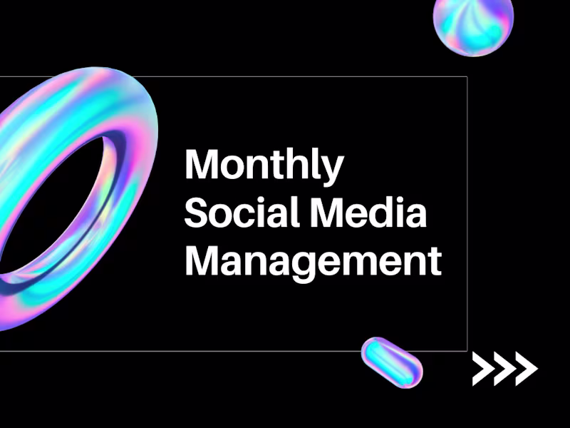Cover image for Monthly Social Media Management