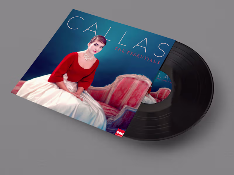 Cover image for Maria Callas Vinyl Record design