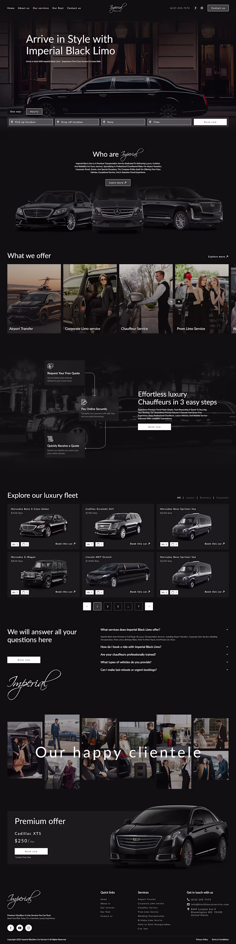 Cover image for Imperial Black Limo – Luxury Website Design I designed a pre...