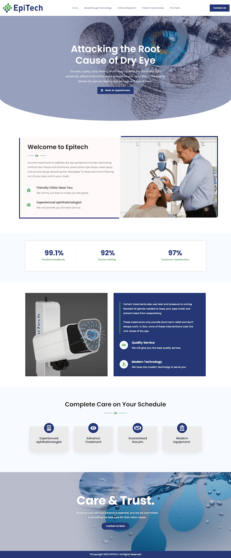Cover image for Eye care website