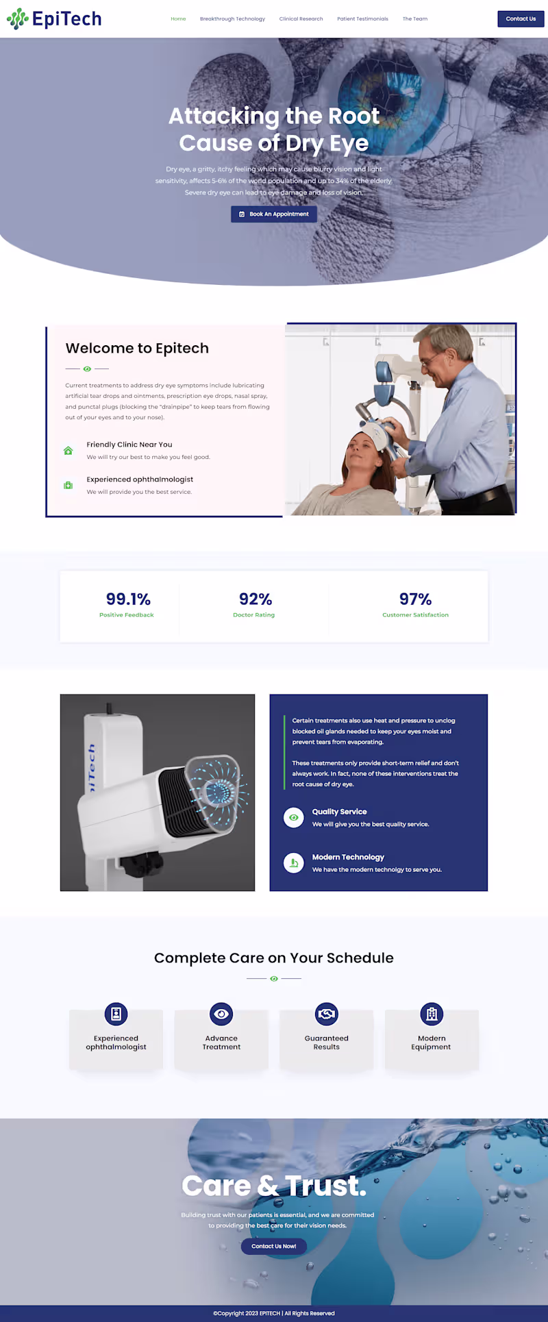 Cover image for Eye care website