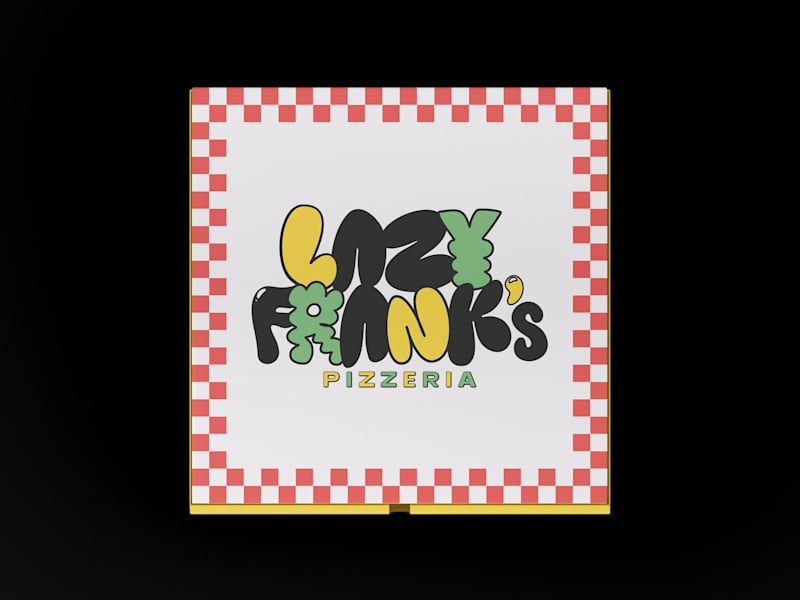 Cover image for Type-Based Logo Design + Visual Identity for Lazy Frank’s Pizza