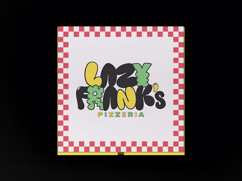 Cover image for Type-Based Logo Design + Visual Identity for Lazy Frank’s Pizza