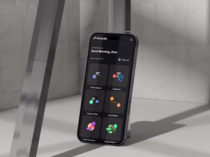 Cover image for AI Voice Generator — Web Application (Responsive)