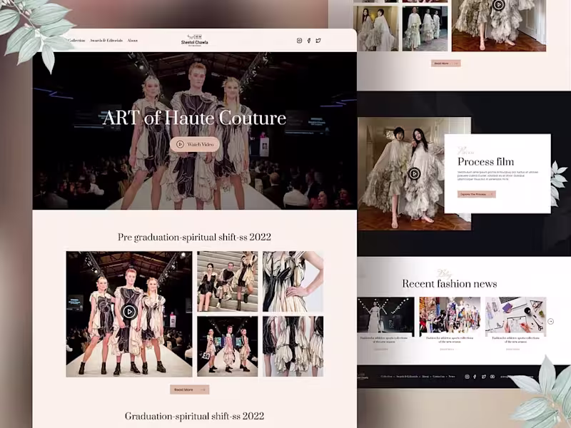 Cover image for Fashion Design Home Pgae