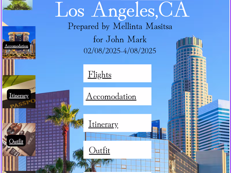 Cover image for Comprehensive Travel Itinerary Design