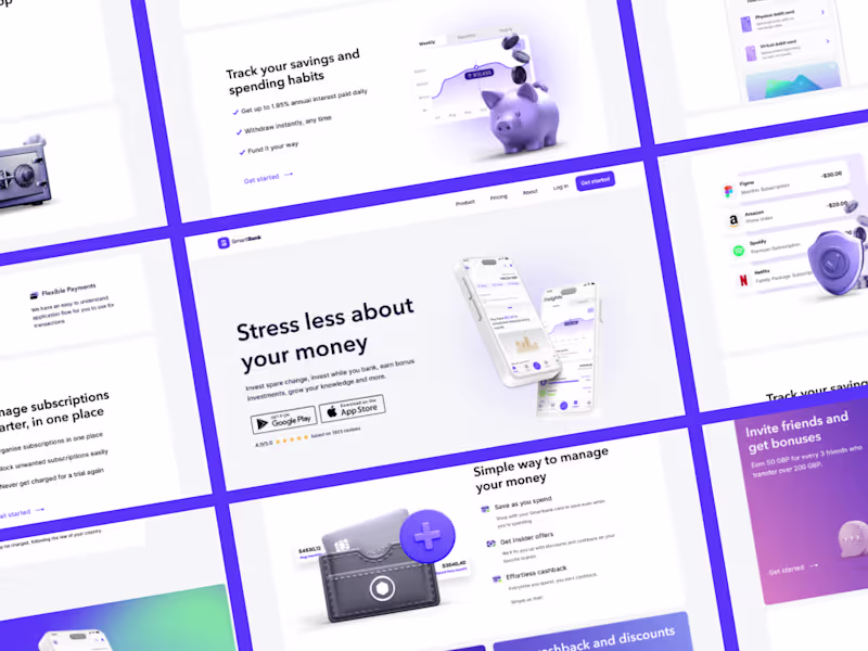 Cover image for SmartBank Fintech Landing Page Development