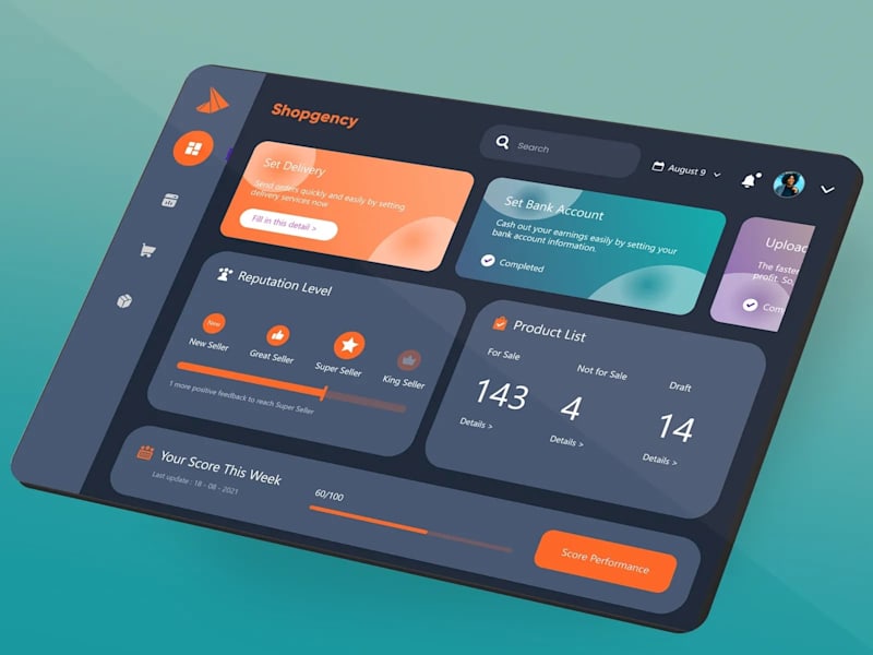 Cover image for Shoppency Dashboard: E-commerce Management Interface