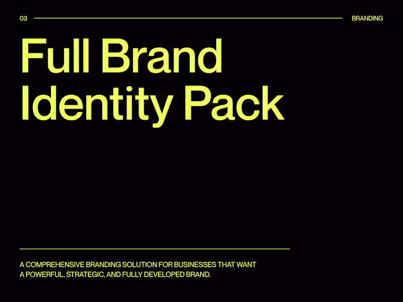 Cover image for Full Brand Identity Package