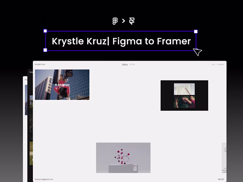 Cover image for Krystle Portfolio - Figma to Framer 