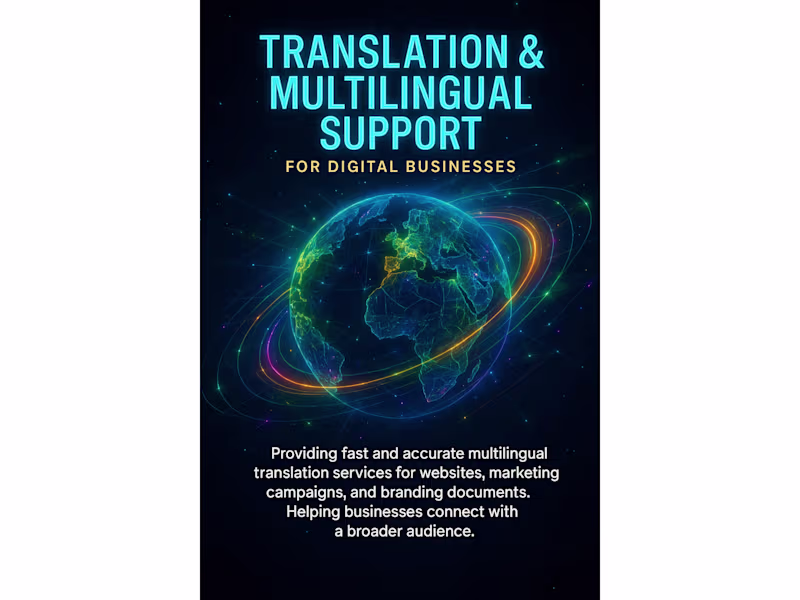 Cover image for TRANSLATION & MULTILINGUAL SUPPORT FOR DIGITAL BUSINESSES