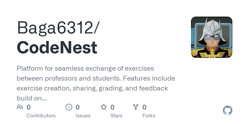 Cover image for GitHub - Baga6312/CodeNest: Platform for seamless exchange of e…