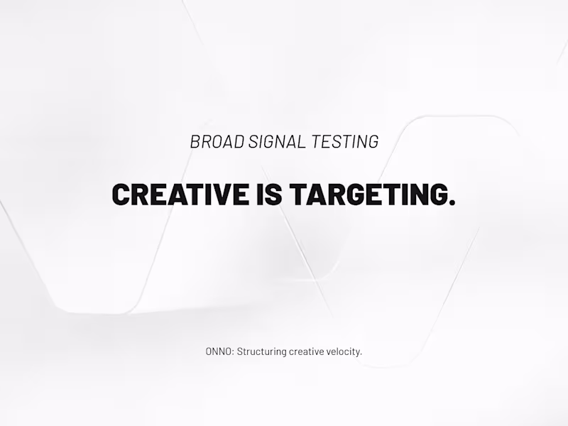 Cover image for ONNO Apparel: Performance Branding & Broad Signal Testing