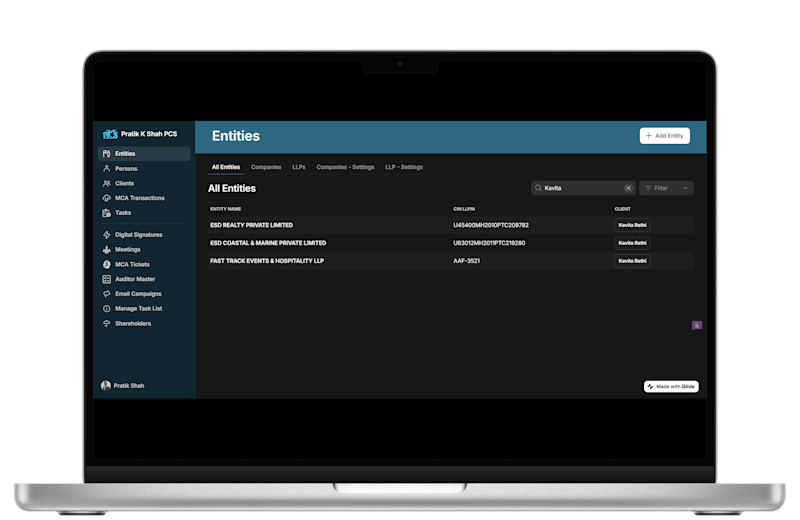 Cover image for Practice Management App for Company Secretaries