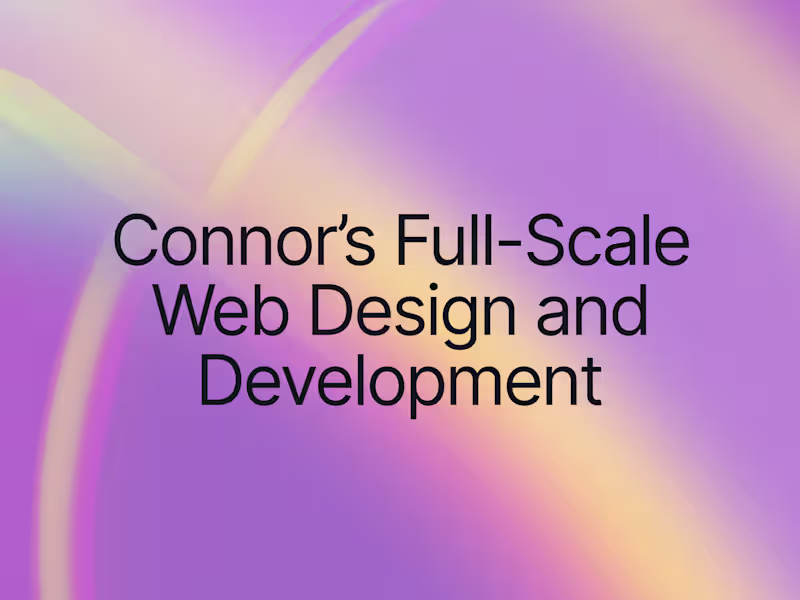 Cover image for Start-to-Finish Website Design and Deployment